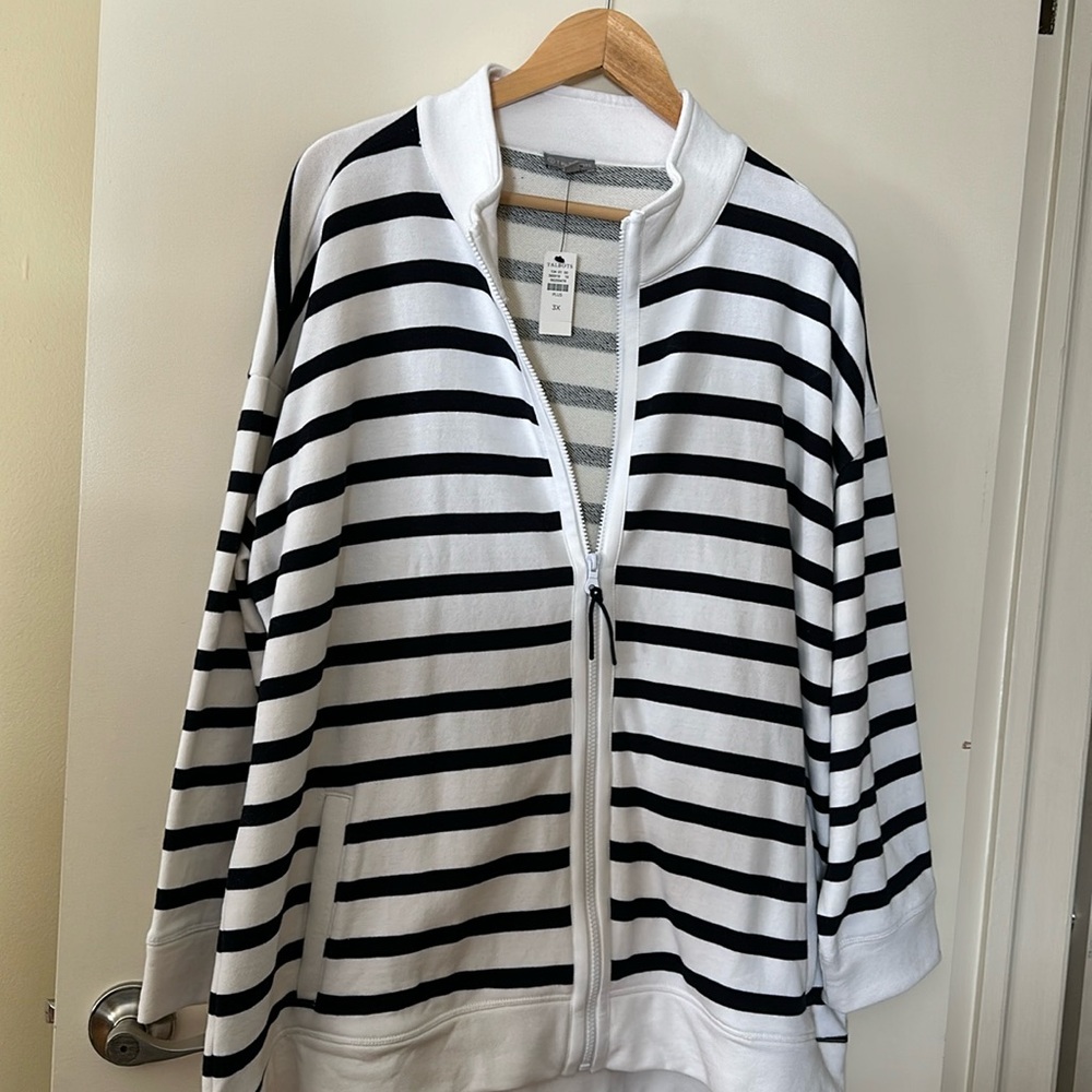 T by Talbots full zipper sweater / jacket . Size 3X brand new with tags